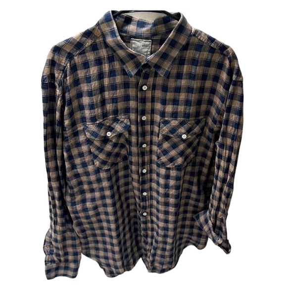 Billy Reid Other - 🙋🏽‍♂️BILLY REID MENS linen plaid button down
